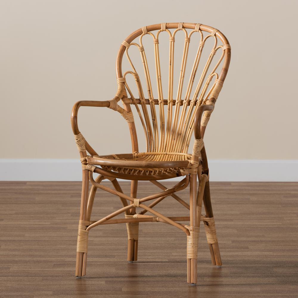Natural Finished Rattan Dining Chair. Picture 19