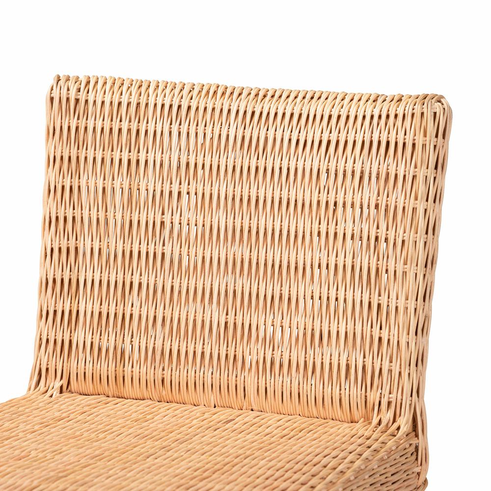 bali & pari Athena Modern and Contemporary Natural Finished Rattan Counter Stool. Picture 14