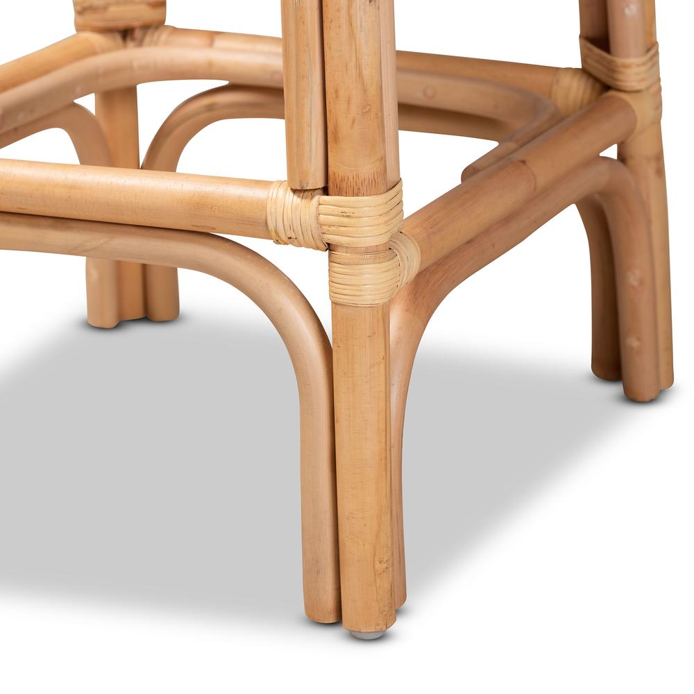 bali & pari Athena Modern and Contemporary Natural Finished Rattan Counter Stool. Picture 15