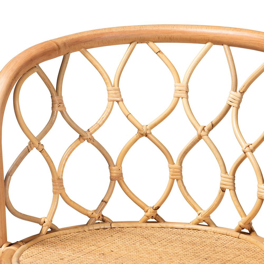 bali & pari Diana Modern and Contemporary Natural Finished Rattan Counter Stool. Picture 13