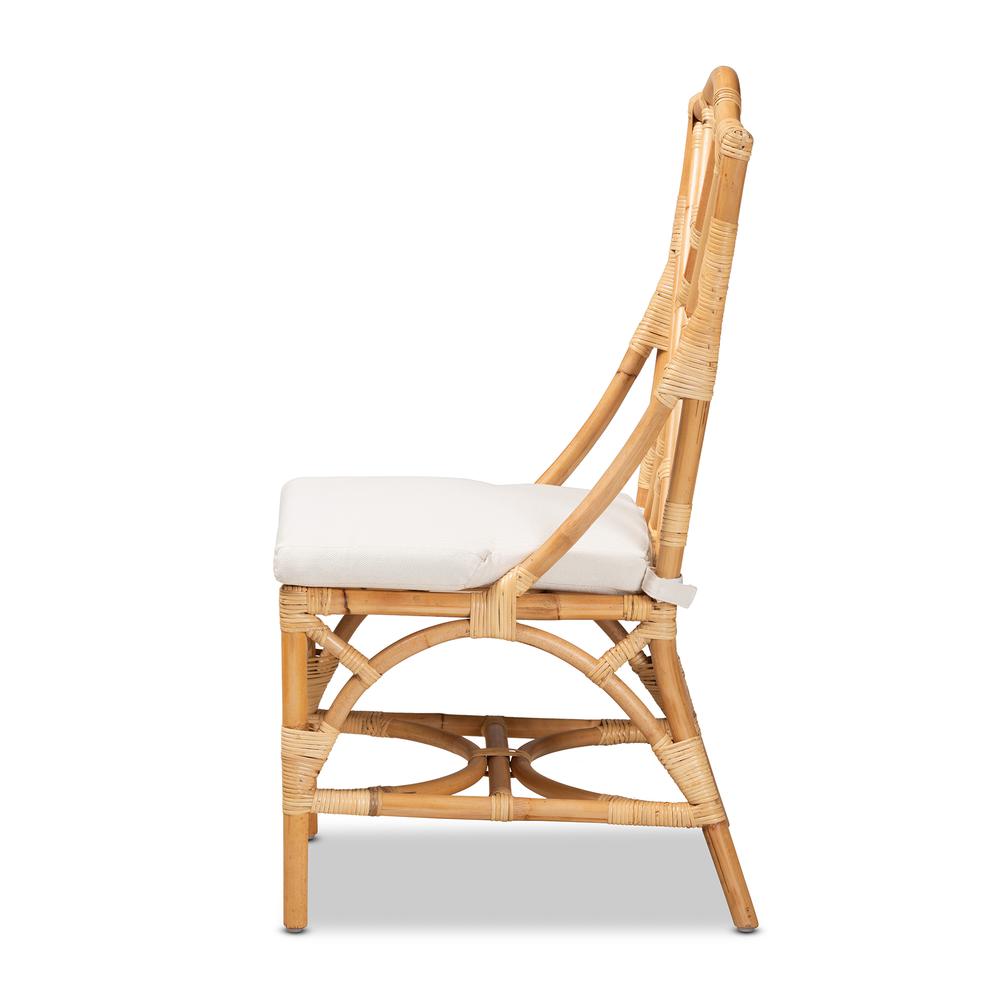 bali & pari Sonia Modern and Contemporary Natural Finished Rattan Dining Chair. Picture 12