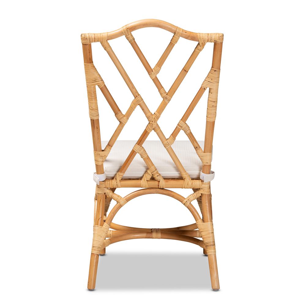 bali & pari Sonia Modern and Contemporary Natural Finished Rattan Dining Chair. Picture 13