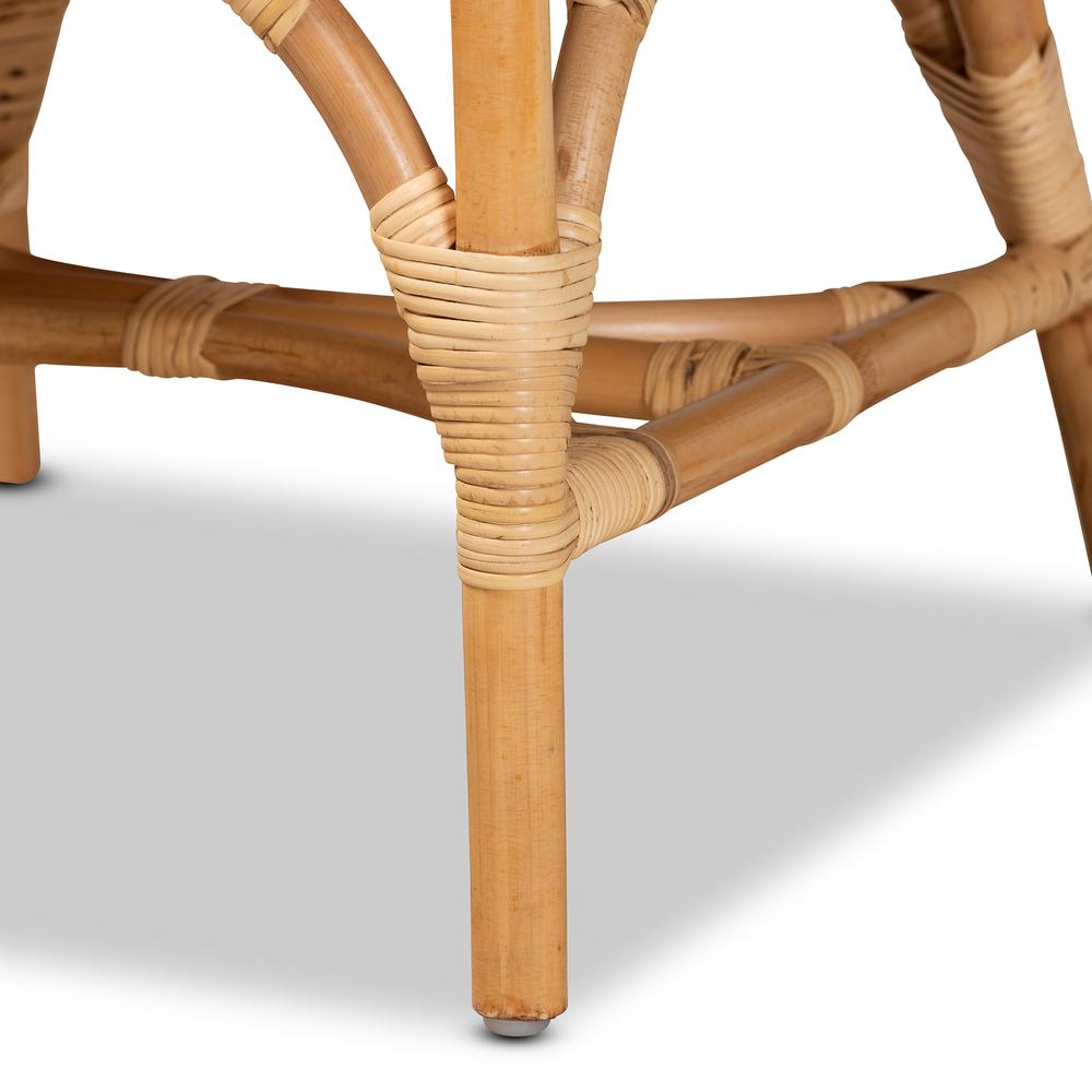 bali & pari Sonia Modern and Contemporary Natural Finished Rattan Dining Chair. Picture 15