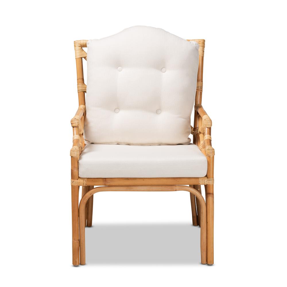 bali & pari Sonia Modern and Contemporary Natural Finished Rattan Armchair. Picture 12
