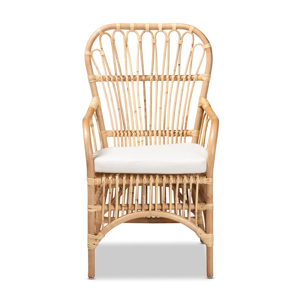 bali & pari Aya Modern and Contemporary Natural Finished Rattan Armchair. Picture 10