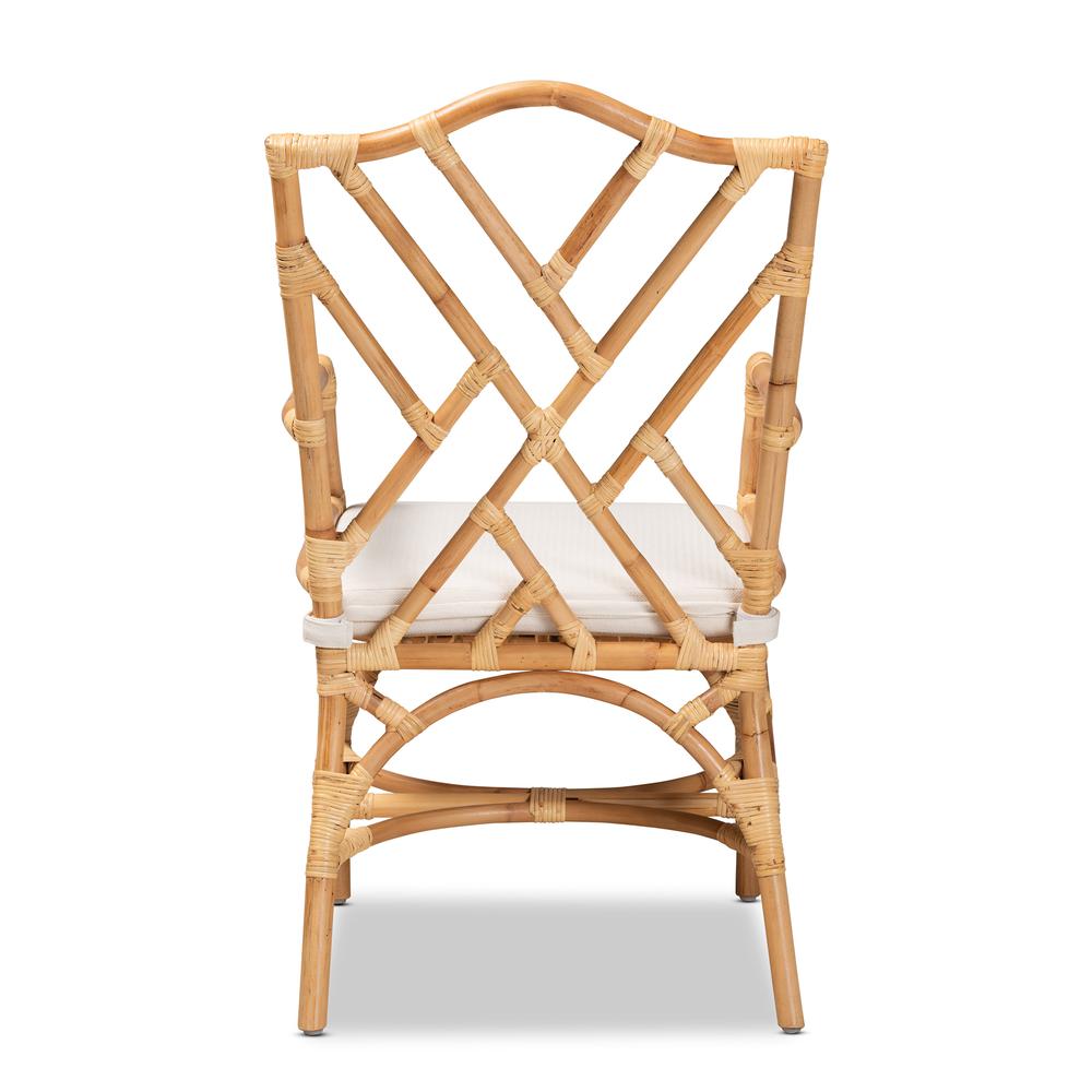 bali & pari Delta Modern and Contemporary Natural Finished Rattan Dining Chair. Picture 14