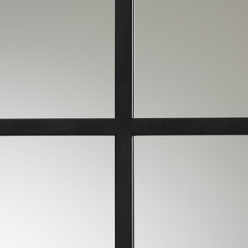 Barrington Modern and Contemporary Black Finished Metal Accent Wall Mirror. Picture 6