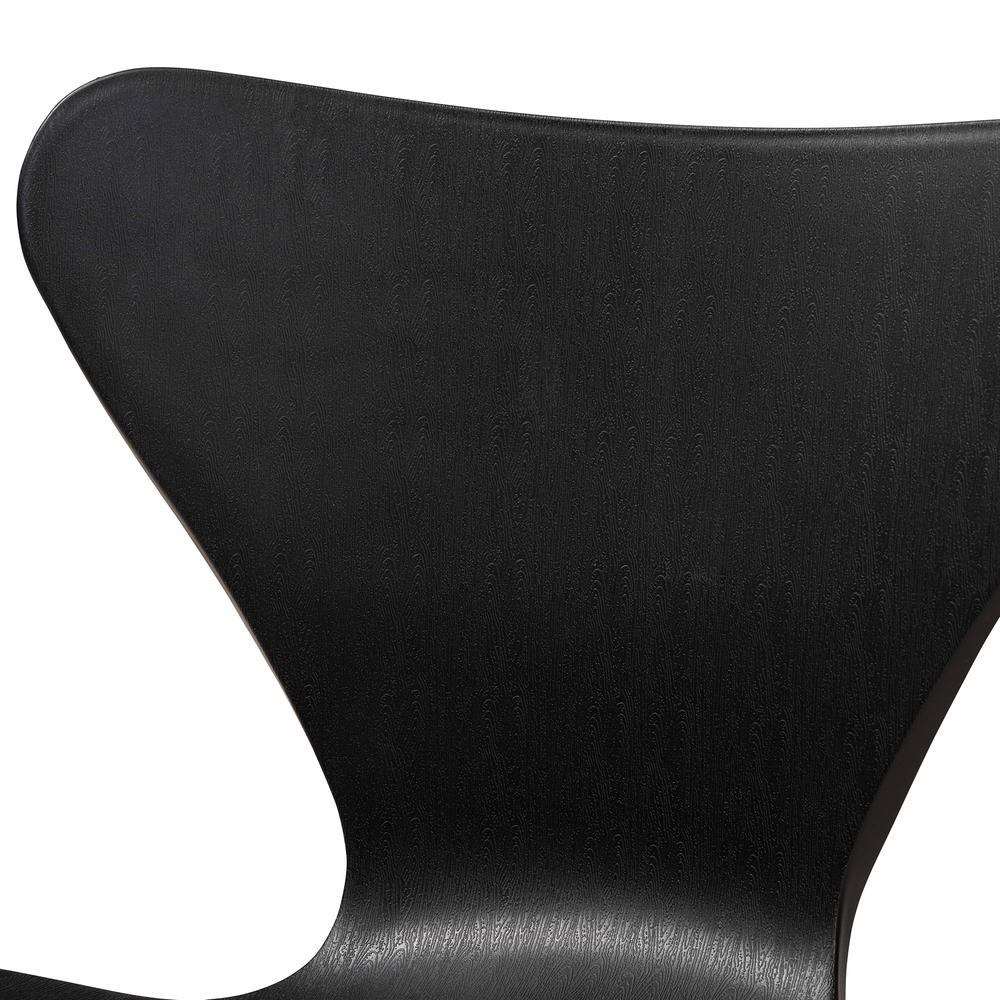 Black Plastic and Black Metal 4-Piece Dining Chair Set. Picture 11