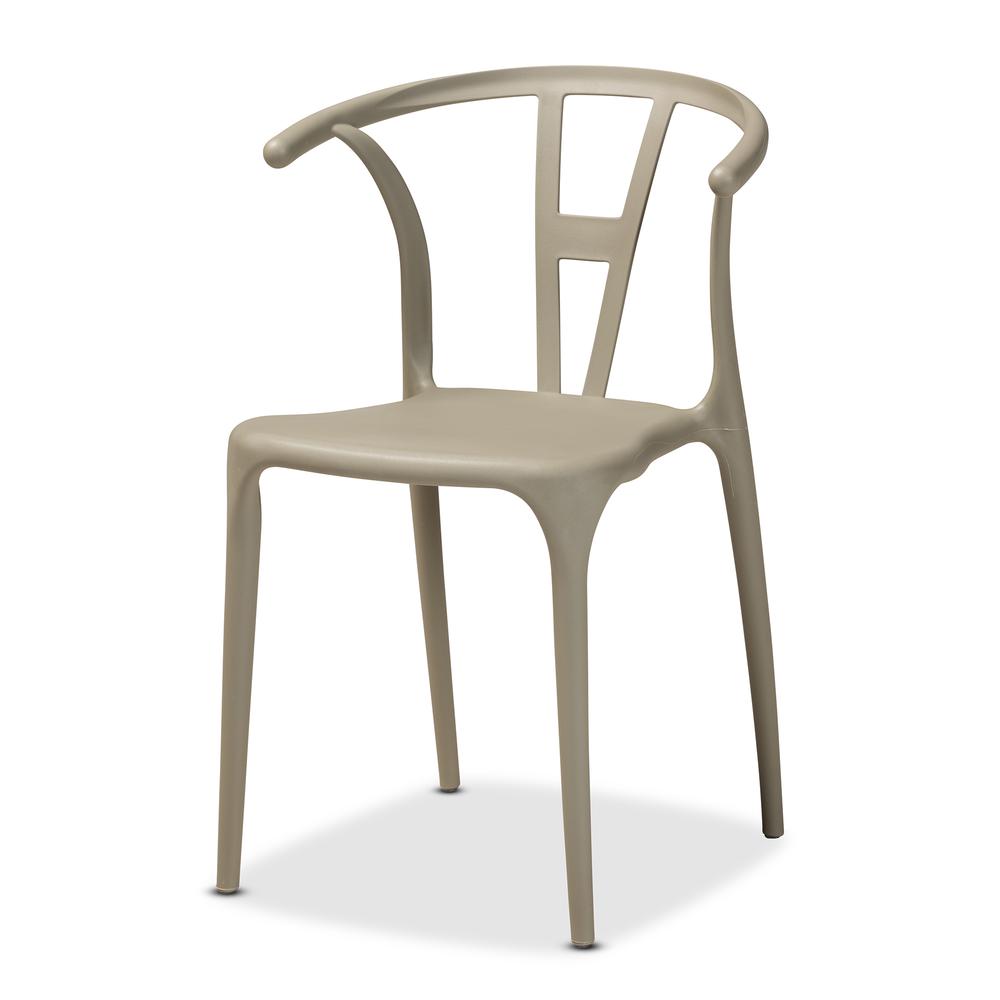 Warner Modern and Contemporary Beige Plastic 4-Piece Dining Chair Set. Picture 10
