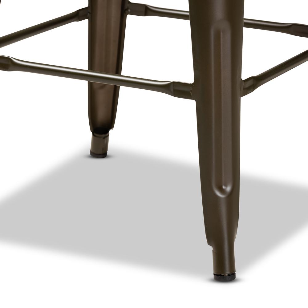 Industrial Gunmetal Finished Metal 4-Piece Stackable Bar Stool Set. Picture 12