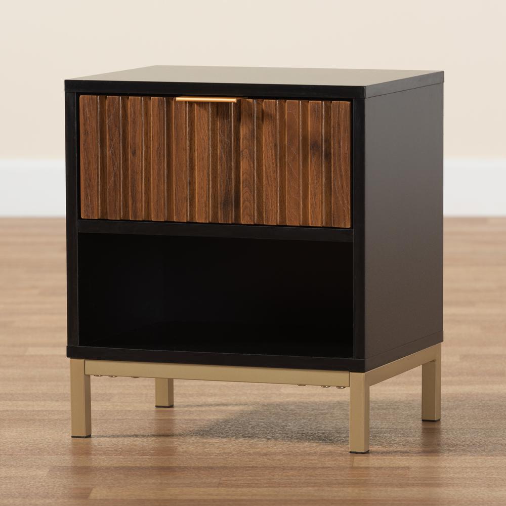 Brushed Gold Metal 1-Drawer End Table. Picture 20