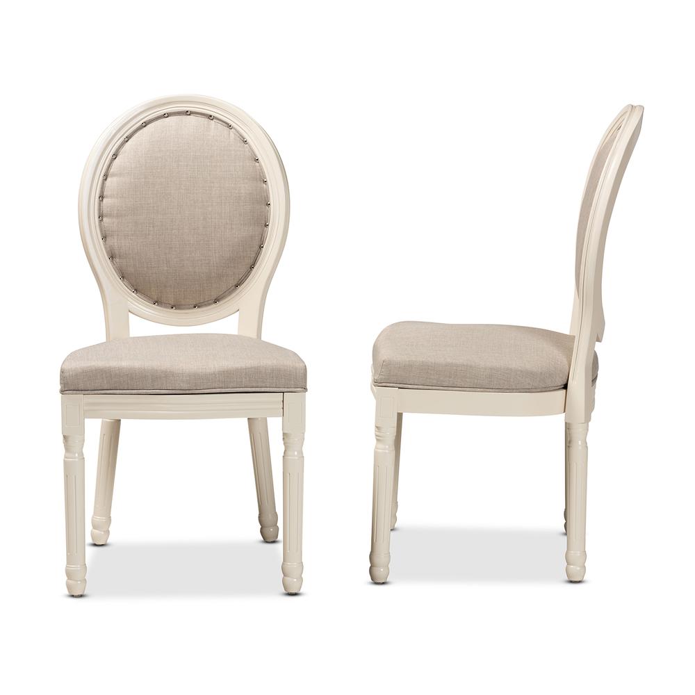 White Finished Wood 2-Piece Dining Chair Set. Picture 12