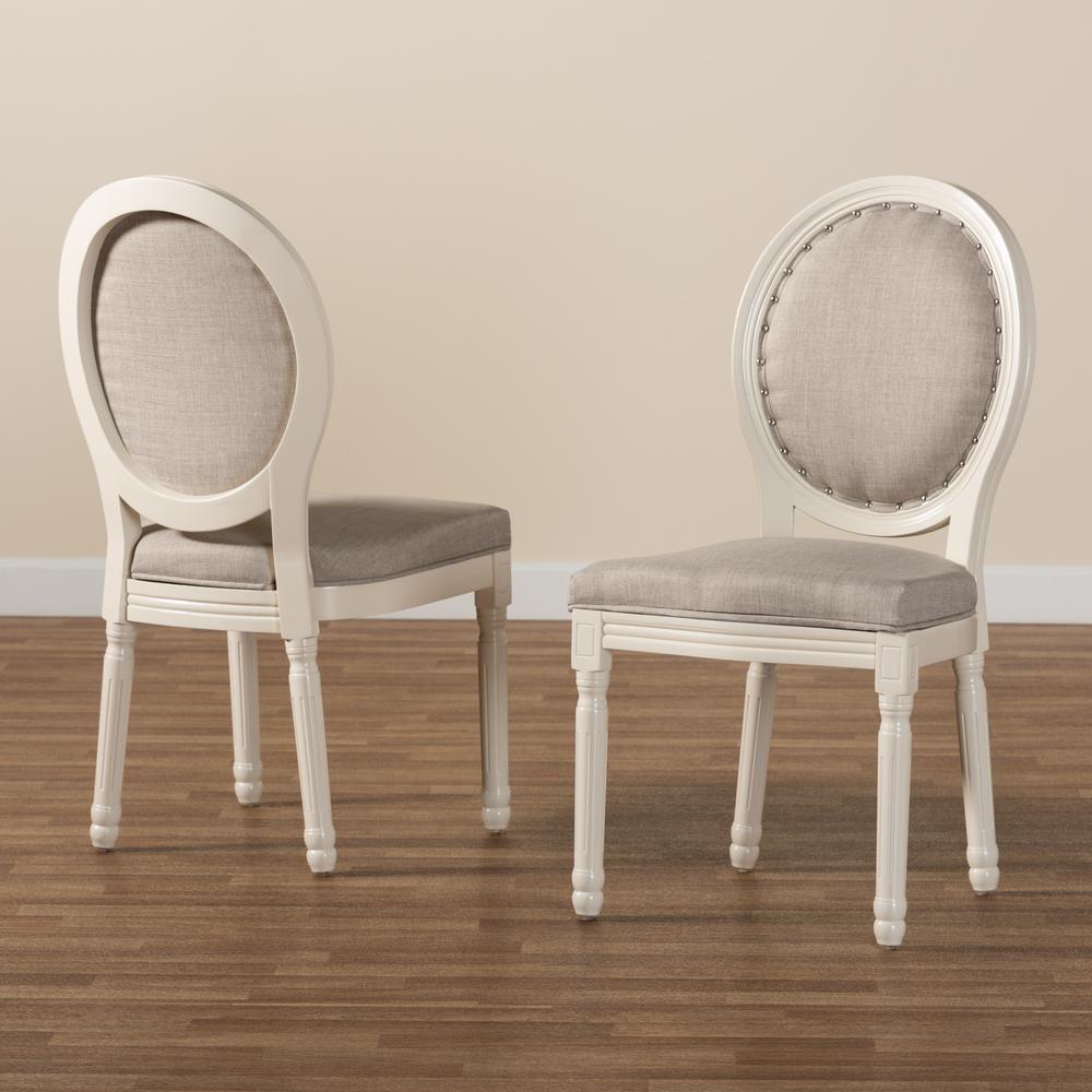 White Finished Wood 2-Piece Dining Chair Set. Picture 17