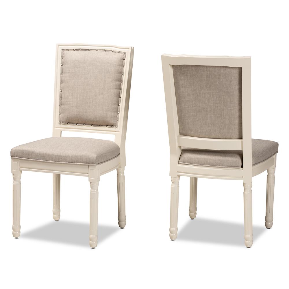 White Finished Wood 2-Piece Dining Chair Set. Picture 10
