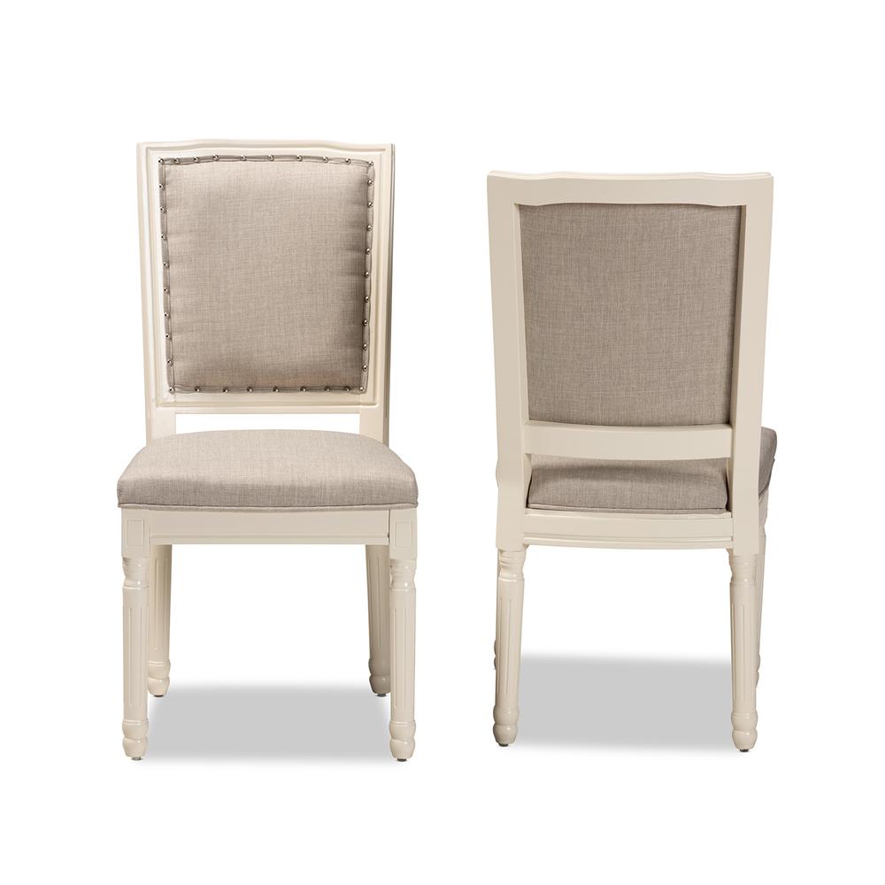 White Finished Wood 2-Piece Dining Chair Set. Picture 11