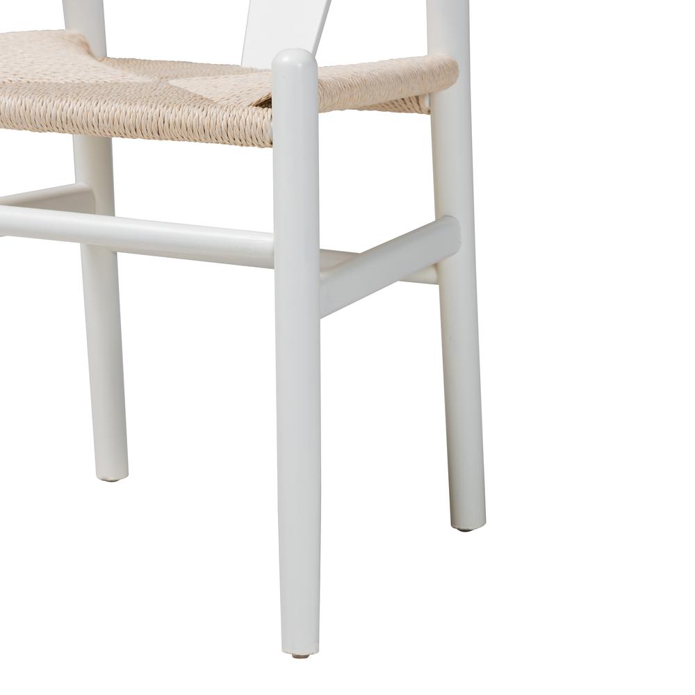 Baxton Studio Paxton Modern White Finished Wood 2-Piece Dining Chair Set. Picture 14