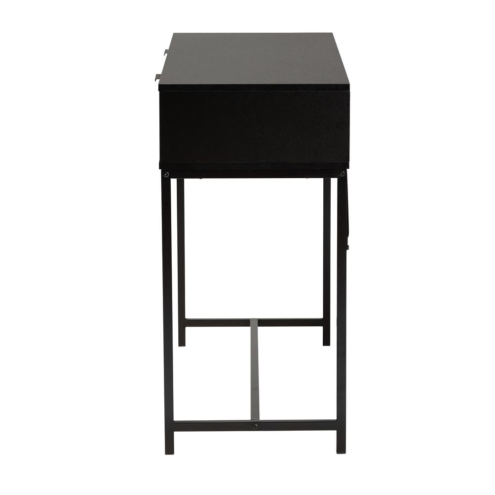 Black Metal 2-Drawer Console Table. Picture 14