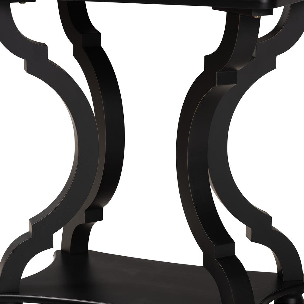 Baxton Studio Cianna Classic and Traditional Black Wood End Table. Picture 13
