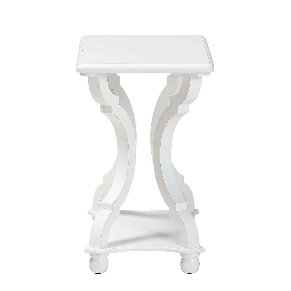 Baxton Studio Cianna Classic and Traditional White Wood End Table. Picture 12