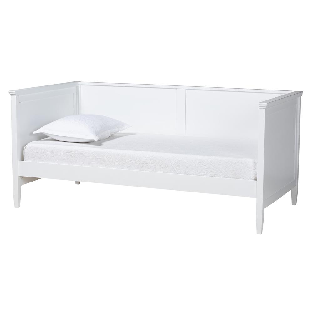 Baxton Studio Viva Classic and Traditional White Finished Wood Twin Size Daybed. Picture 12