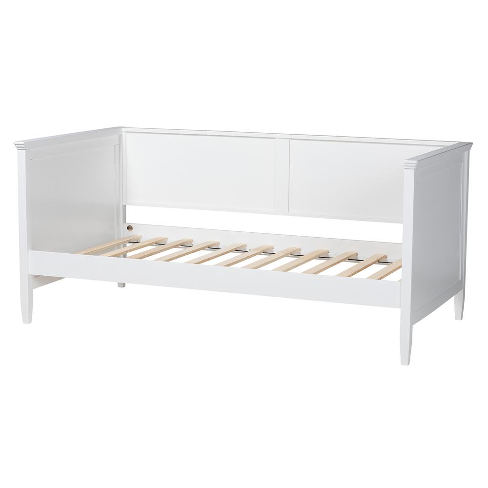 Baxton Studio Viva Classic and Traditional White Finished Wood Twin Size Daybed. Picture 14