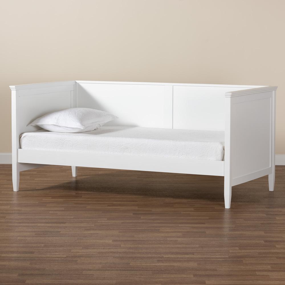 Baxton Studio Viva Classic and Traditional White Finished Wood Twin Size Daybed. Picture 20