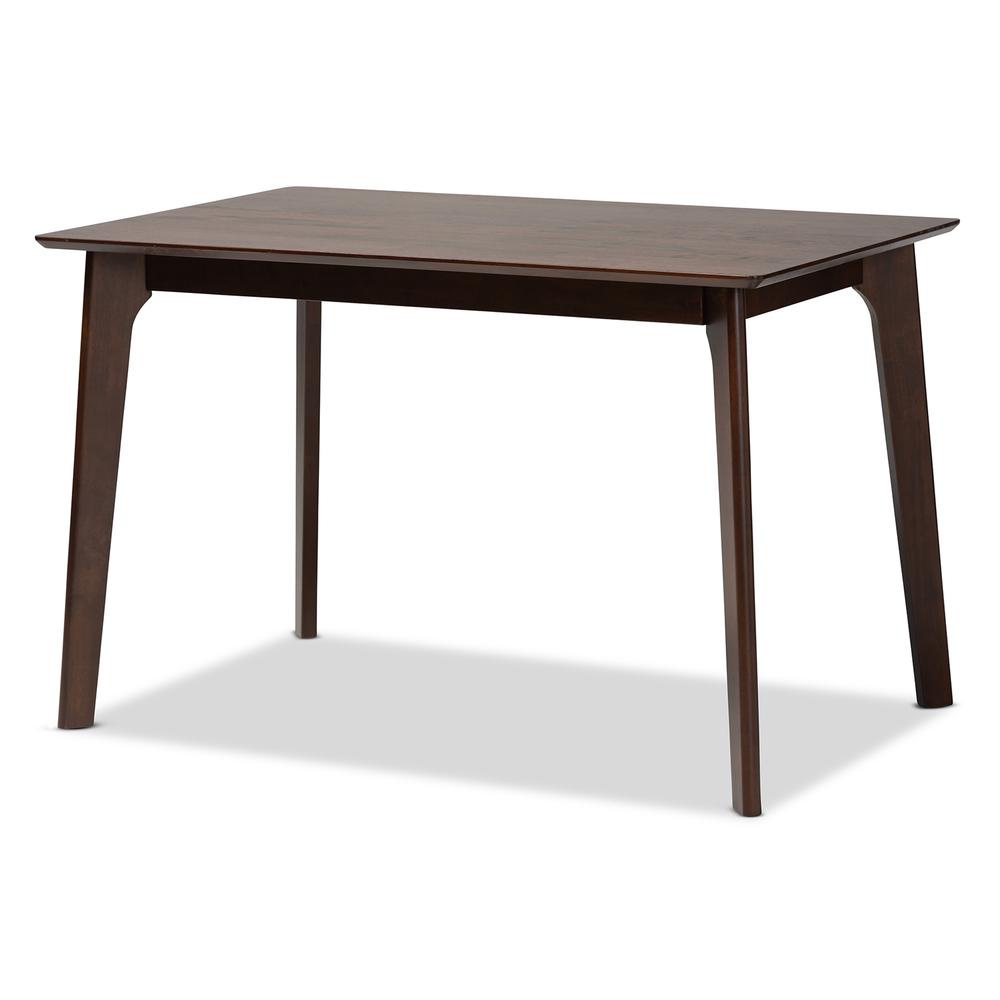Seneca Modern and Contemporary Dark Brown Finished Wood Dining Table. Picture 10