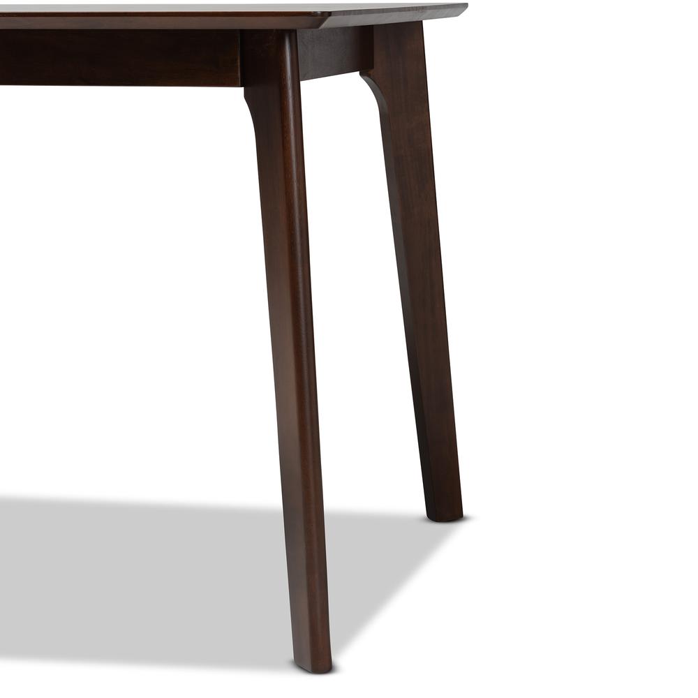 Seneca Modern and Contemporary Dark Brown Finished Wood Dining Table. Picture 13