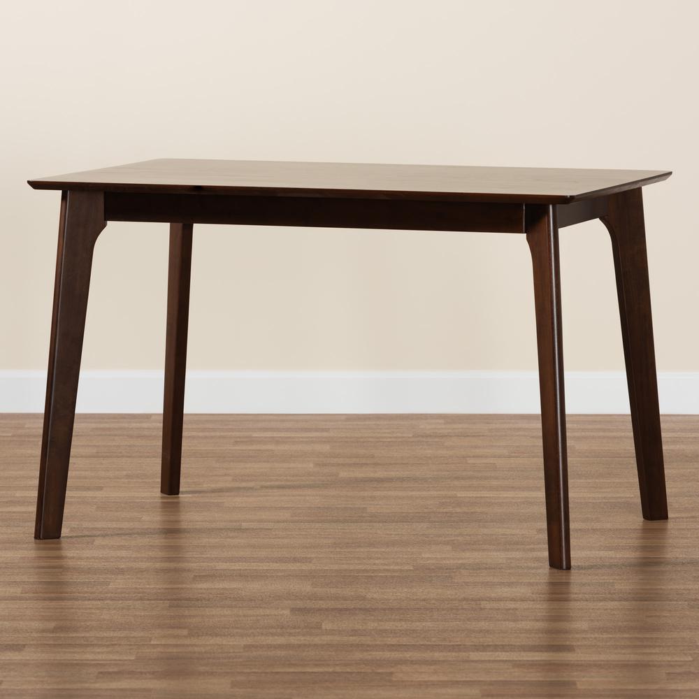 Seneca Modern and Contemporary Dark Brown Finished Wood Dining Table. Picture 17