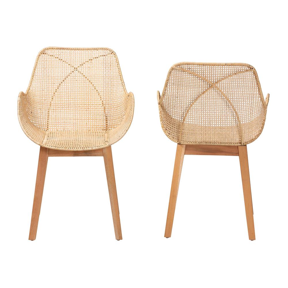 Rattan 2-Piece Dining Chair Set. Picture 11