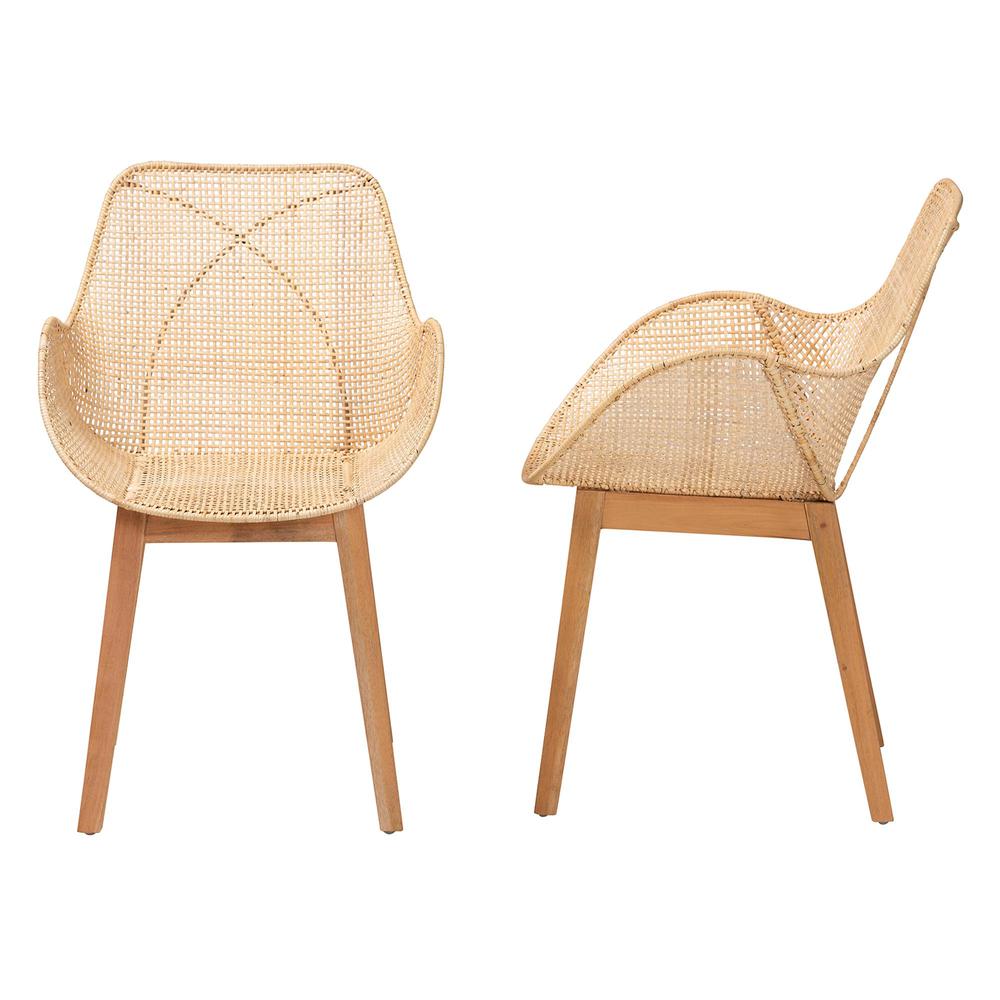 Rattan 2-Piece Dining Chair Set. Picture 12