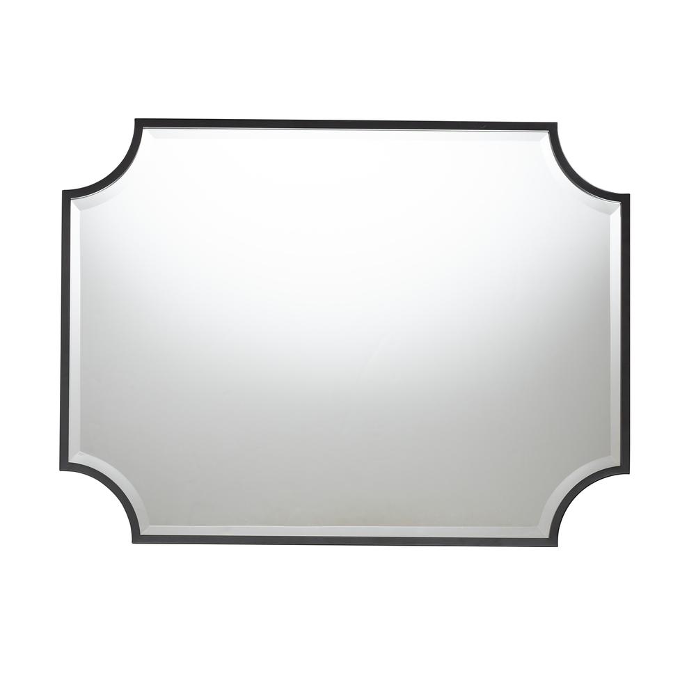 Baxton Studio Parcenet Modern Black Finished Metal Accent Wall Mirror. Picture 7