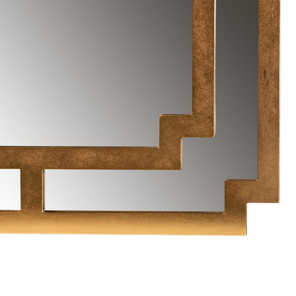 Dayana Modern and Contemporary Antique Gold Finished Wood Accent Wall Mirror. Picture 6
