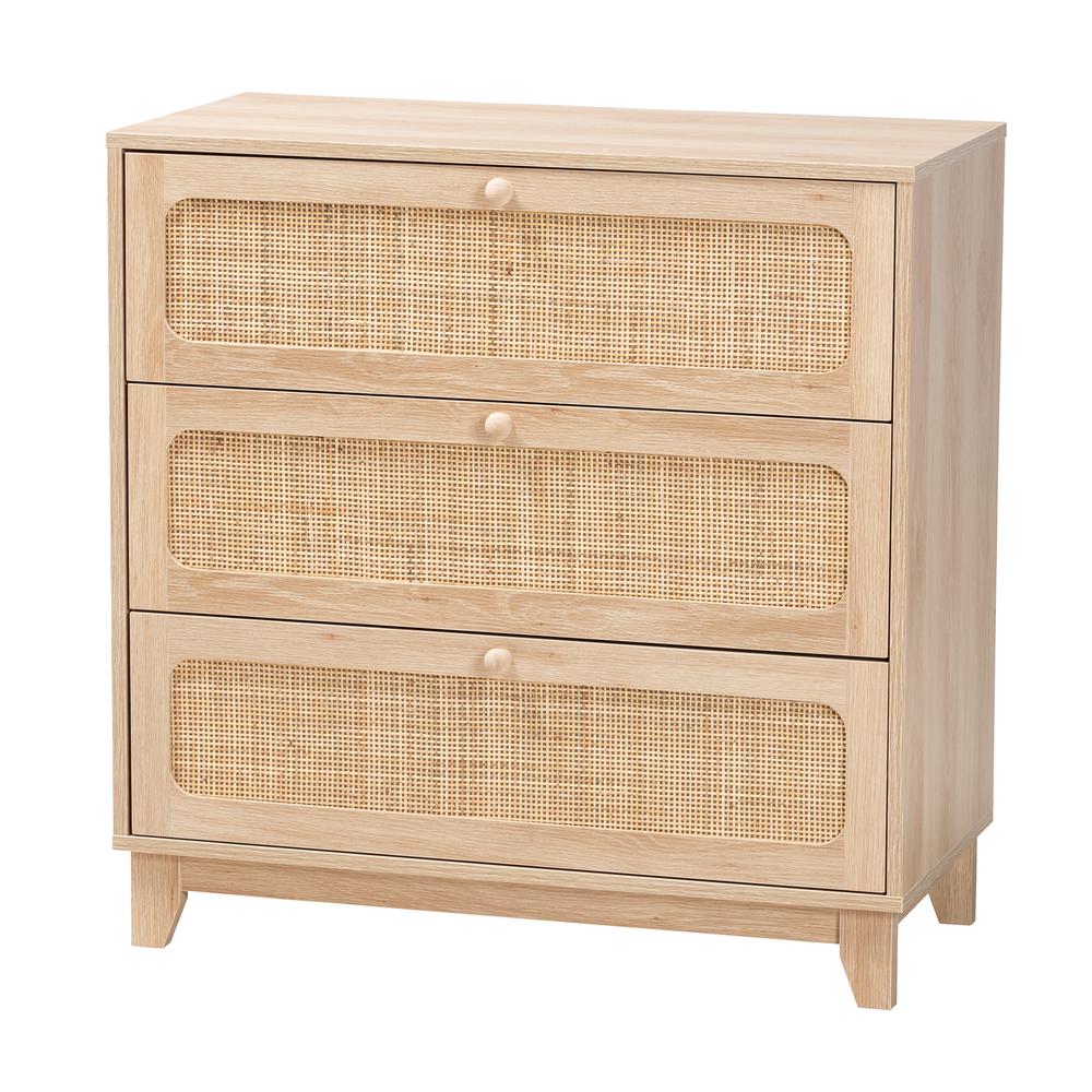 Natural Rattan 3-Drawer Storage Cabinet. Picture 11