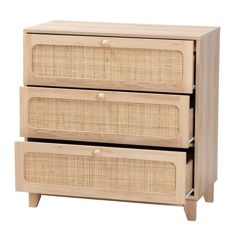 Natural Rattan 3-Drawer Storage Cabinet. Picture 12