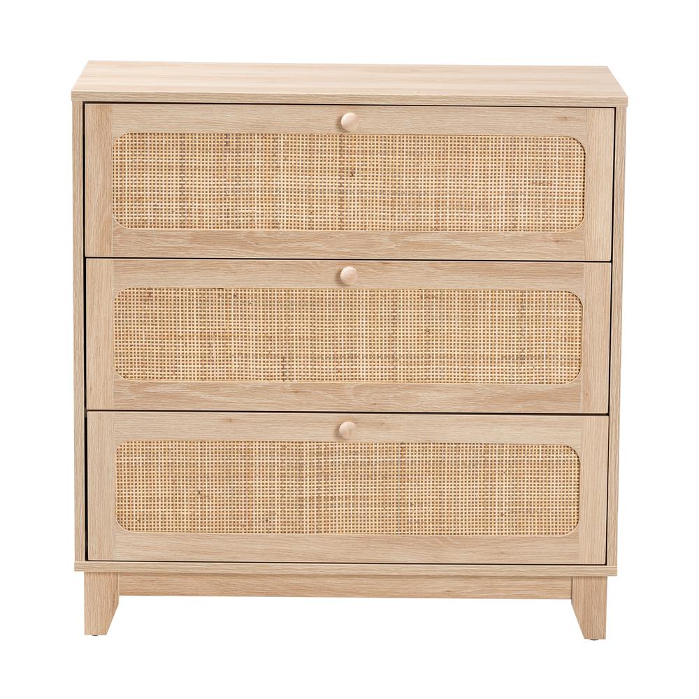Natural Rattan 3-Drawer Storage Cabinet. Picture 13