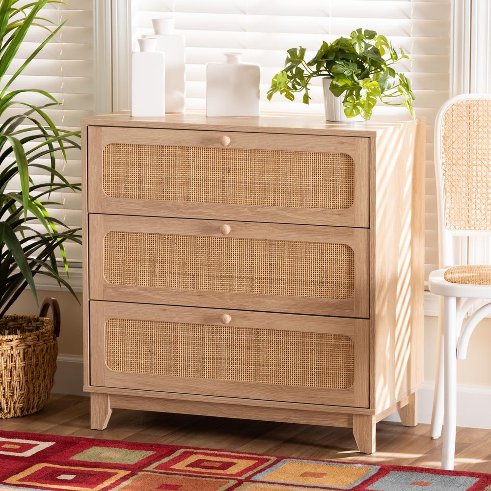 Natural Rattan 3-Drawer Storage Cabinet. Picture 18