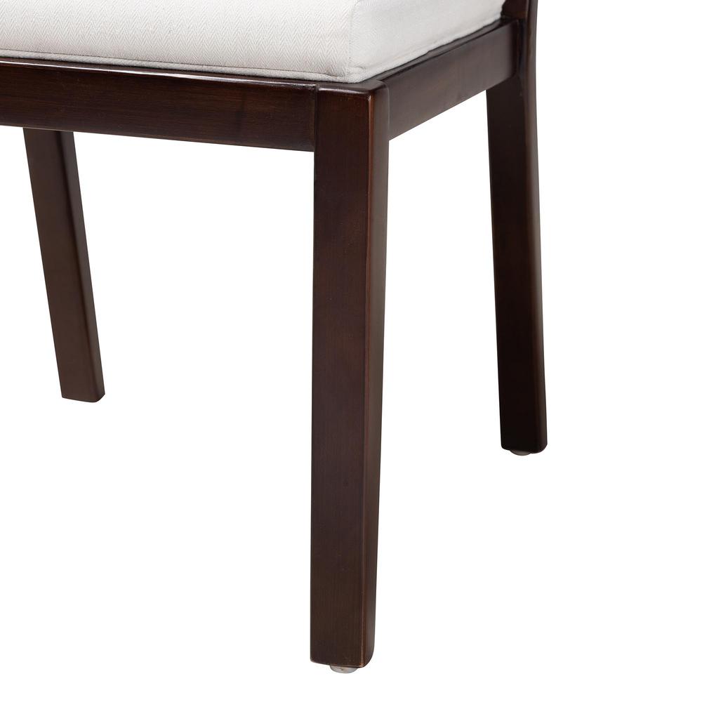 Bohemian Dark Brown Mahogany Wood and Natural Seagrass Dining Side Chair. Picture 16