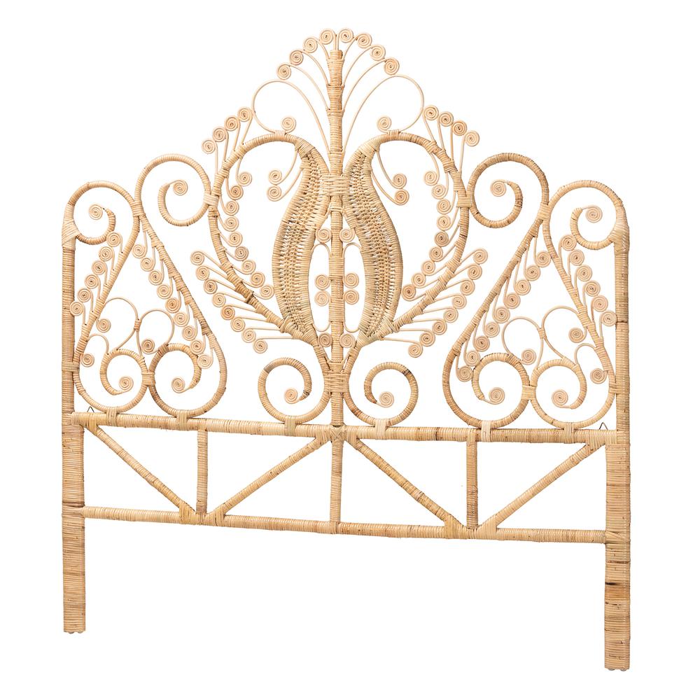 Bohemian Natural Brown Rattan Queen Size Standalone Headboard. Picture 9