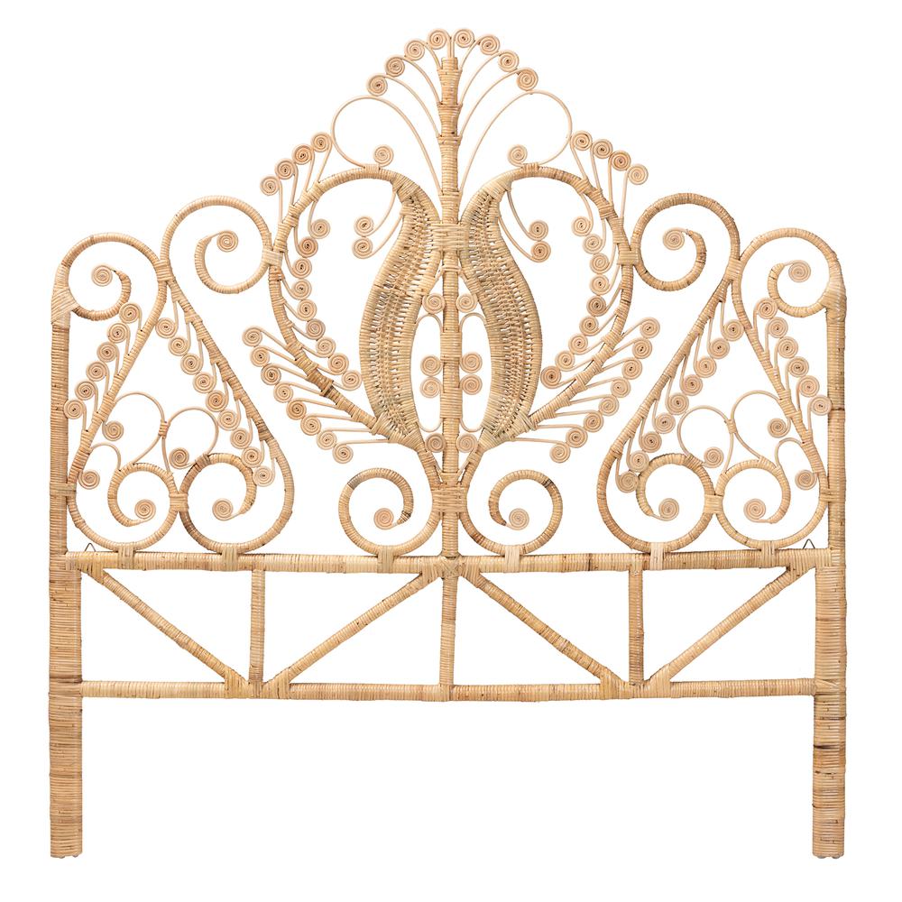 Bohemian Natural Brown Rattan Queen Size Standalone Headboard. Picture 10