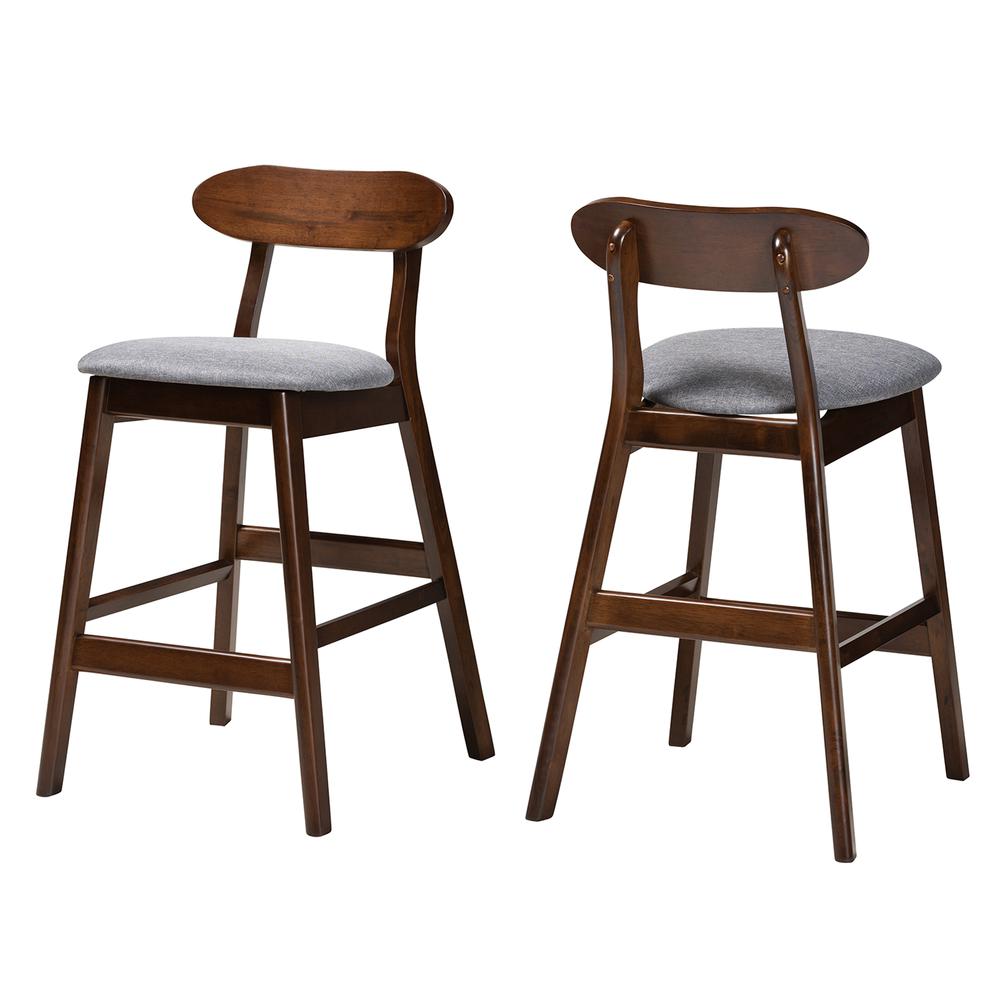 Dirty Oak Finished Wood 2-Piece Counter Stool Set. Picture 10