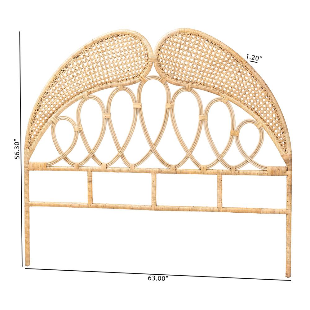 Bohemian Natural Brown Rattan Queen Size Standalone Headboard. Picture 16