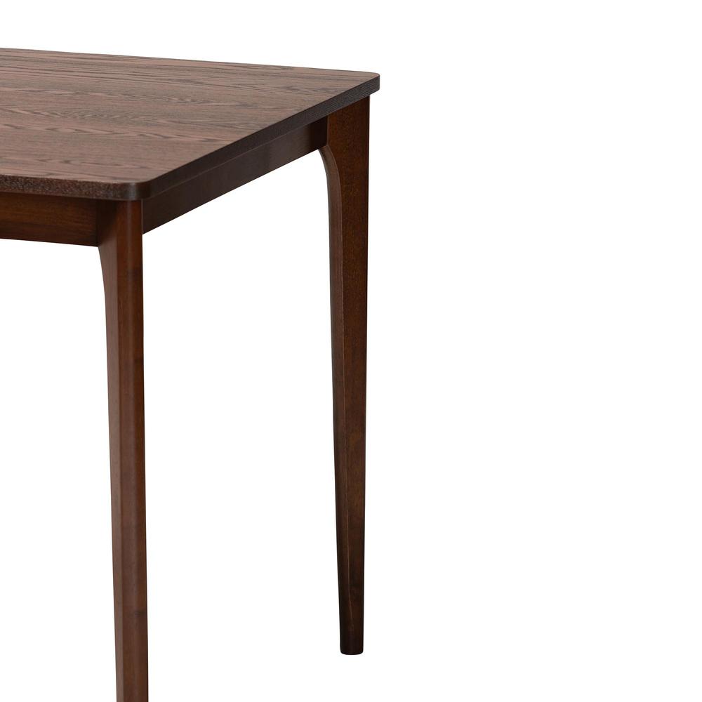 Baxton Studio Sherwin Mid-Century Modern Walnut Brown Finished Wood Dining Table. Picture 13