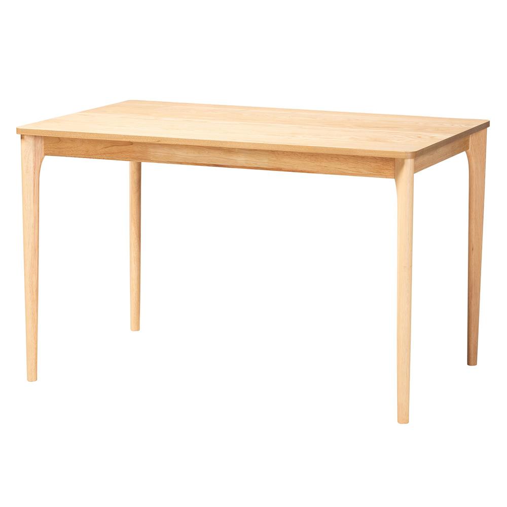 Baxton Studio Sherwin Mid-Century Modern Natural Oak Finished Wood Dining Table. Picture 10