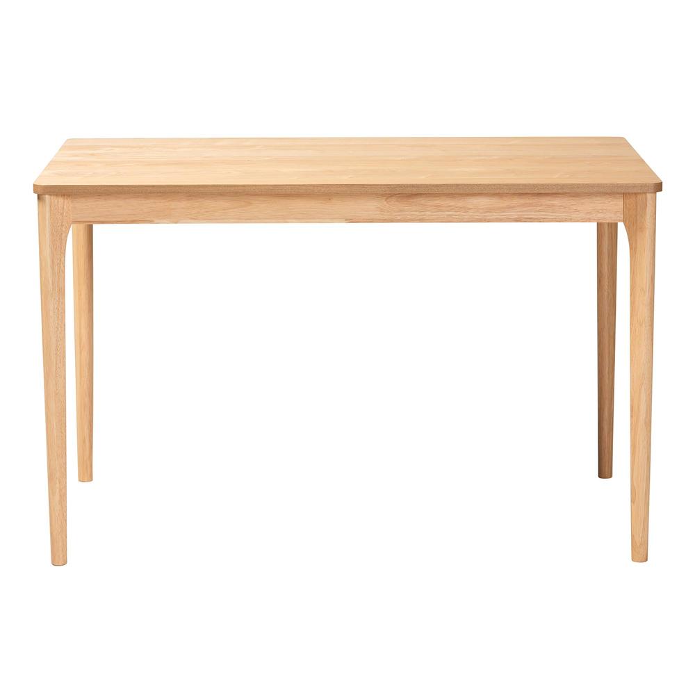 Baxton Studio Sherwin Mid-Century Modern Natural Oak Finished Wood Dining Table. Picture 11
