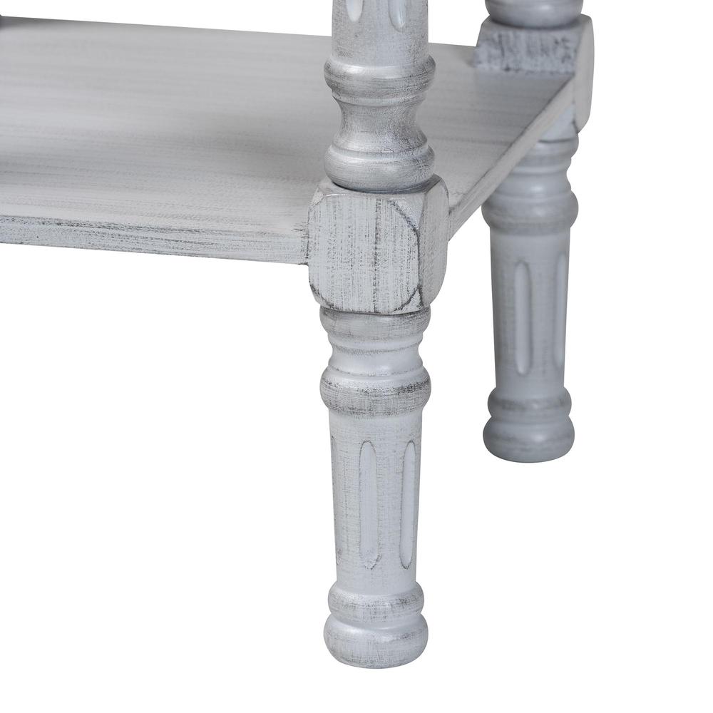 Gellert Classic and Traditional Grey Finished Wood 1-Drawer End Table. Picture 16