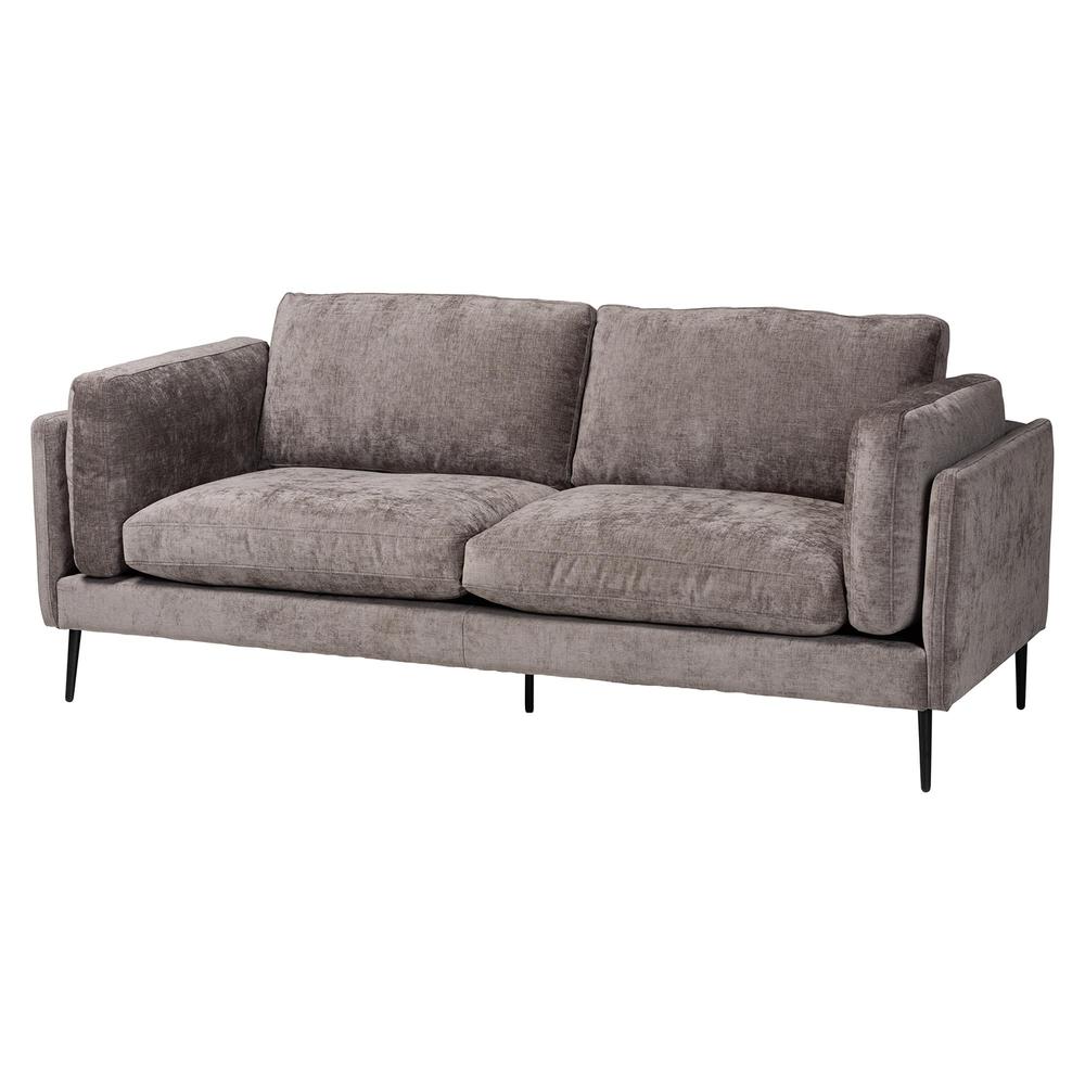 Holton Modern Grey Fabric Sofa. Picture 11