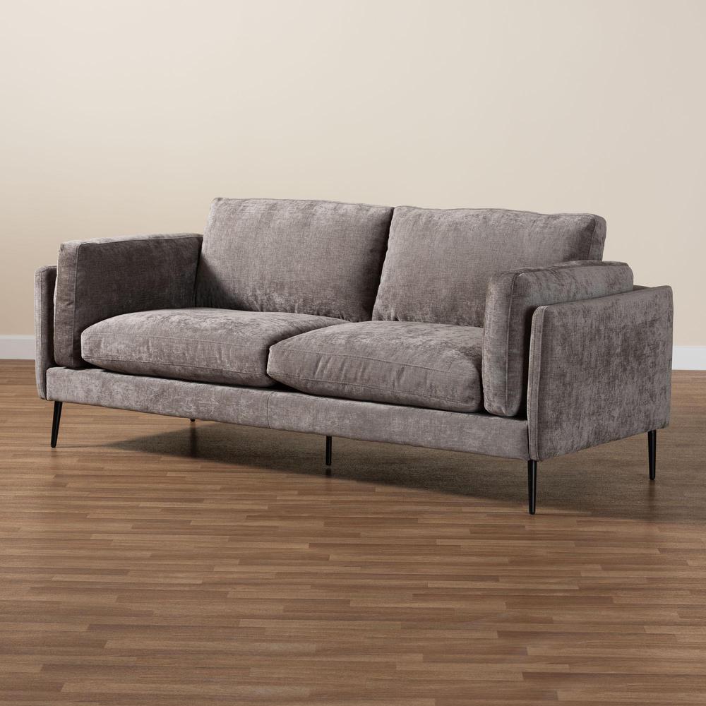 Holton Modern Grey Fabric Sofa. Picture 19