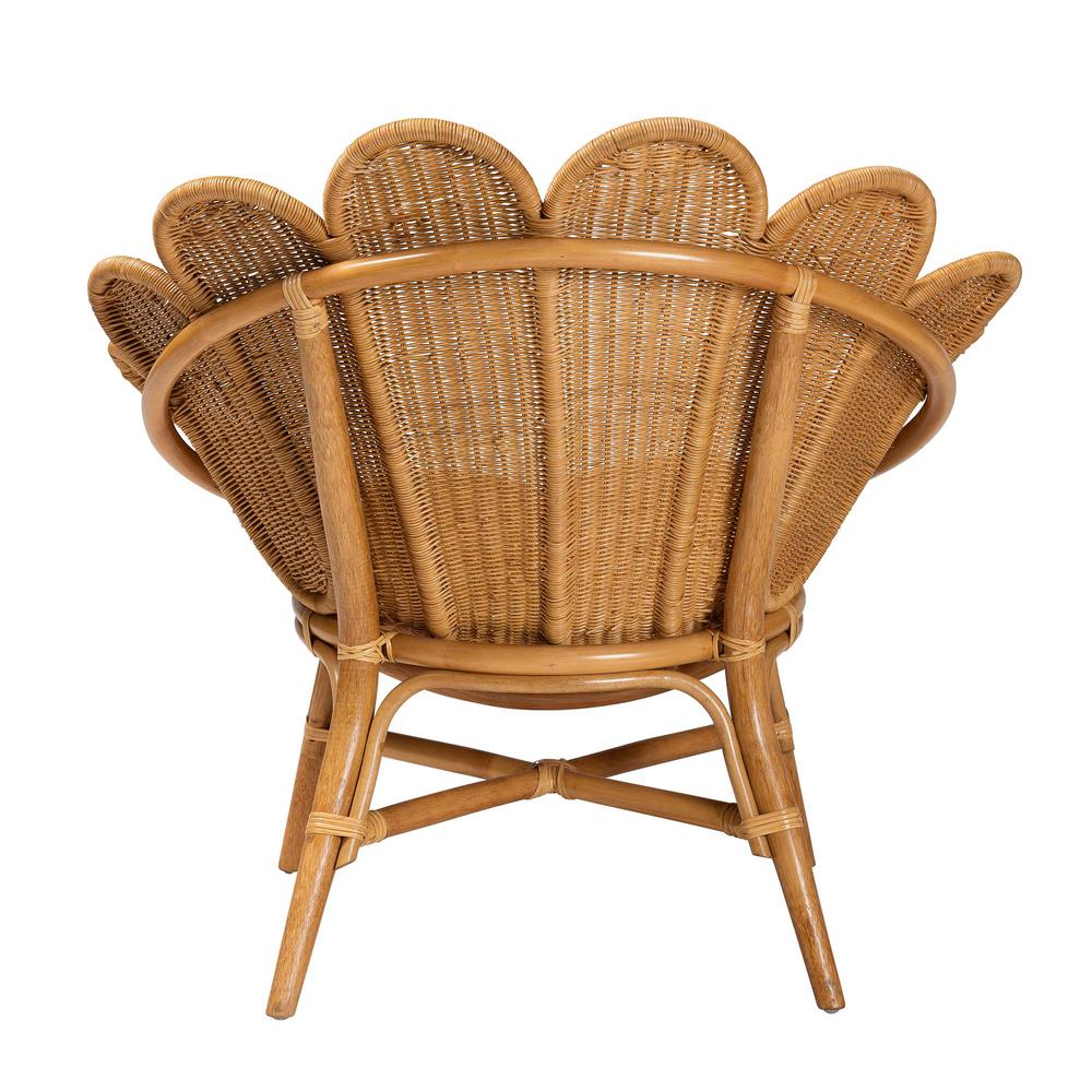 Blossom Bohemian Honey Rattan Accent Flower Chair. Picture 14