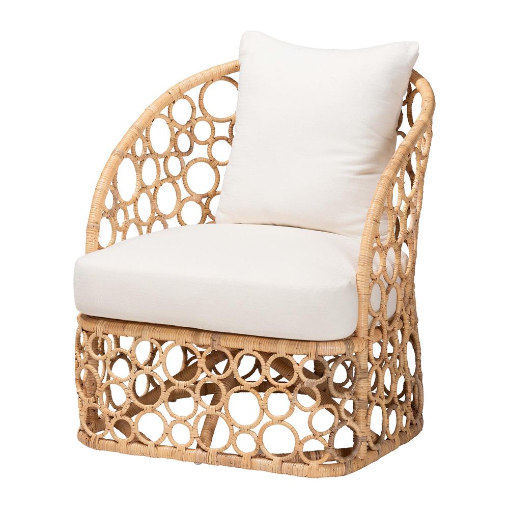Prisca Bohemian Light Honey Rattan Accent Chair. Picture 11